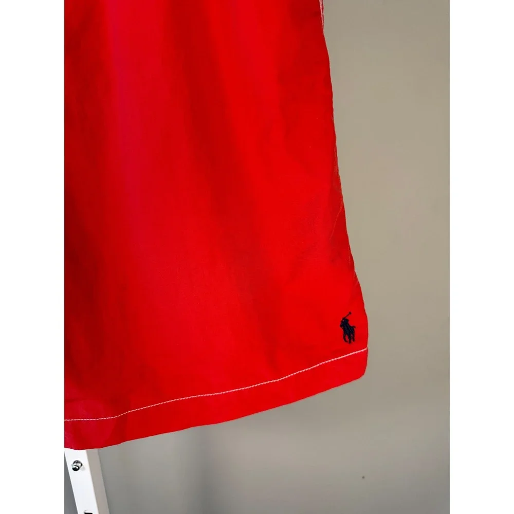 Polo Ralph Lauren Red Swim Trunks Mesh Lined Pony Logo XL Beach Surf